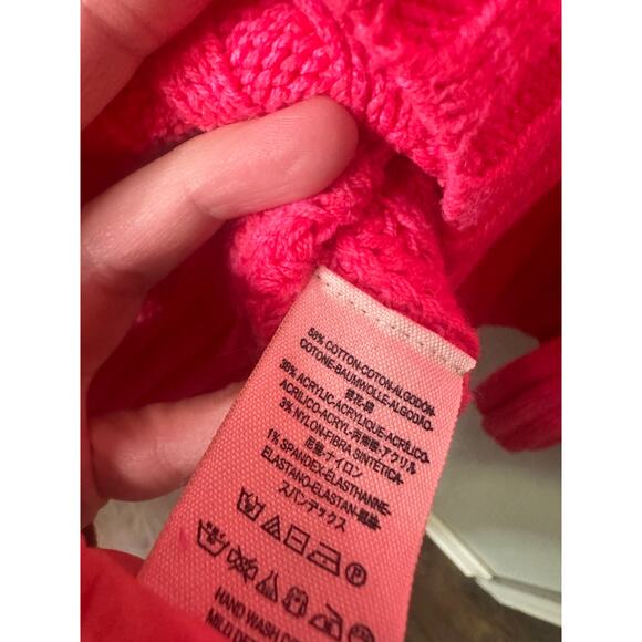 FREE PEOPLE Pink Take Me Over V-Neck Long Sleeve Oversized Sweater Size XXS - Picture 8 of 9